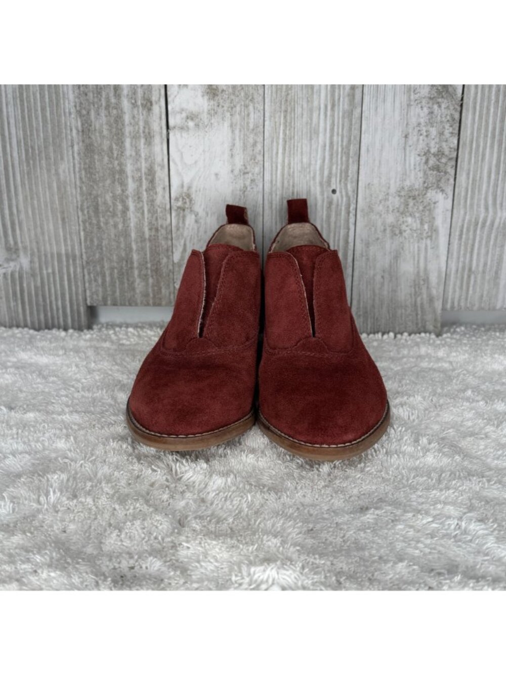 Lucky Brand Fimberly Suede Ankle Boots Booties Size 6 / 36 - Picture 3 of 11